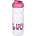 Baseline® Plus 650 ml Sportflasche mit Klappdeckel, weiß/rosa