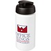 Baseline® Plus grip 500 ml Sportflasche mit Klappdeckel, weiß/schwarz