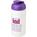 Baseline® Plus grip 500 ml Sportflasche mit Klappdeckel, weiß/lila