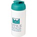 Baseline® Plus grip 500 ml Sportflasche mit Klappdeckel, weiß/aquablau