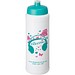 Baseline® Plus grip 750 ml Sportflasche mit Sportdeckel, weiß/aquablau