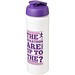 Baseline Plus grip Sportflasche mit Klappdeckel, 750 ml, weiss/lila