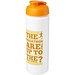 Baseline Plus grip Sportflasche mit Klappdeckel, 750 ml, weiss/orange