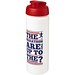 Baseline Plus grip Sportflasche mit Klappdeckel, 750 ml, weiss/rot