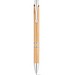 BETA BAMBOO. Kugelschreiber aus Bambus mit Clip und Details aus Metall, Natur