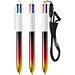 BIC® 4 Colours® Flaggen Kollektion + Schlüsselband Weiß - Schwarz -Rot - Gelb