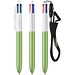 BIC® 4 Colours® Glacé mit Schlüsselband Grün Glasiert / Weiß