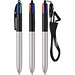 BIC® 4 Colours® Glacé mit Schlüsselband Schwarz - Silberglaté