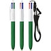 BIC® 4 Colours® Wood Style mit Lanyard Weißes/Grünes Holz