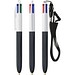 BIC® 4 Colours® Wood Style mit Lanyard Weißes/Schwarzes Holz