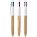 BIC® 4 Colours® Wood Style Weiß/Naturholz