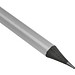 Bleistift mit Radiergummi in Metallic-Farben, silber
