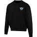 Boris Oversize Sweatshirt mit Rundhalsausschnitt aus recycelter 280 g/m2 Bio Baumwolle (OCS), unisex, schwarz, XS