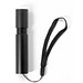 BRUCE. Wiederaufladbare Taschenlampe aus recyceltem Aluminium (100 % rAL) mit 30 mm ausziehbarer Spitze, Schwarz