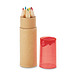 Buntstiftebox mit Spitzer, rot