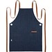 CARDAMOM. Schürze aus Baumwolle (80 % recycelt) und Polyester (20 % recycelt) (220 g/m²), Dunkelblau