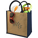 Chennai Jute Tragetasche, natur,navy