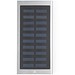 CLERK. 8'000 mAh Powerbank mit Solarpanel aus 100% recyceltem Aluminium, Satinsilber