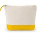 DAPHNE. Kosmetiktasche aus 100 % Baumwolle (340 g/m²), zweifarbig, Gelb