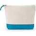 DAPHNE. Kosmetiktasche aus 100 % Baumwolle (340 g/m²), zweifarbig, Hellblau