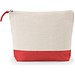 DAPHNE. Kosmetiktasche aus 100 % Baumwolle (340 g/m²), zweifarbig, Rot