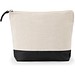 DAPHNE. Kosmetiktasche aus 100 % Baumwolle (340 g/m²), zweifarbig, Schwarz
