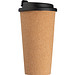 Doppelwandiger Trinkbecher mit Korkoberfläche, beige