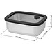 Edelstahl-Lunchbox mit Glasdeckel RILO, 550 ml, silber/grau