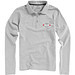 ELEVATE Damen Langarm Poloshirt Oakville, grau meliert, S
