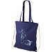 Eliza 240 g/m² Baumwoll-Kordelzug-Rucksack, navy