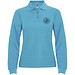 Estrella Langarm Poloshirt für Damen, türkis, 2XL