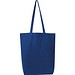 Fairtrade Baumwolltasche mit Bodenfalte PIOTR, dunkelblau