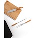 FLARE. Grill-Set aus Holz und Edelstahl, 5-teilig, Schwarz