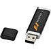 Flat USB-Stick, schwarz, 4GB