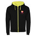 Fuji Kaputzensweatjacke Unisex, schwarz / Fluor Yellow, S