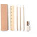 GEOFFREY. Schreibset bestehend aus Bleistift, Anspitzer, Radiergummi und Lineal, Natur