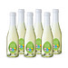 Oster-Piccolo, 6 x Secco Piccolo 0,2 l, Flasche klar, Kapsel weiß