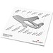 Geschenkartikel: ROMINOX® Key Tool Airplane / Flugzeug (19 Funktionen) im Motiv-Mäppchen Werkzeug, silber