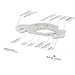 Geschenkartikel: ROMINOX® Key Tool Car/Auto (18 Funktionen) im Motiv-Mäppchen Danke, silber