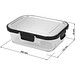 Glasbox LOKA, 1040 ml, schwarz/transparent