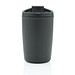 GRS recycelter PP-Becher mit Flip-Deckel, anthrazit