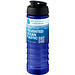 H2O Active® Eco Treble 750 ml Sportflasche mit Stülpdeckel & Trinkklappe, blau, schwarz