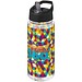H2O Active® Octave Tritan™ 600 ml Sportflasche mit Ausgussdeckel, transparentklar/schwarz