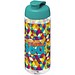 H2O Active® Octave Tritan™ 600-ml-Sportflasche mit Klappdeckel, transparentklar/aquablau