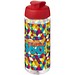 H2O Active® Octave Tritan™ 600-ml-Sportflasche mit Klappdeckel, transparentklar/rot
