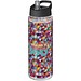 H2O Active® Vibe 850 ml Sportflasche mit Ausgussdeckel, transparent/schwarz