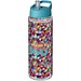 H2O Active® Vibe 850 ml Sportflasche mit Ausgussdeckel, transparent/aquablau
