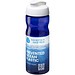 H2O Eco Sportflasche mit Klappdeckel, 650 ml, blau/weiss