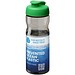 H2O Eco Sportflasche mit Klappdeckel, 650 ml, kohle/hellgrün
