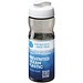 H2O Eco Sportflasche mit Klappdeckel, 650 ml, kohle/weiss